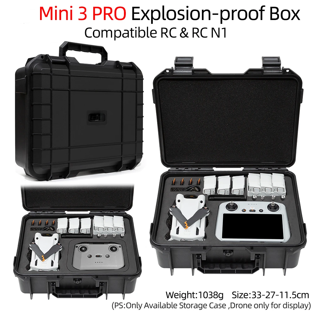 

New for DJI Mini 3 Pro explosion-proof box storage box drone accessories