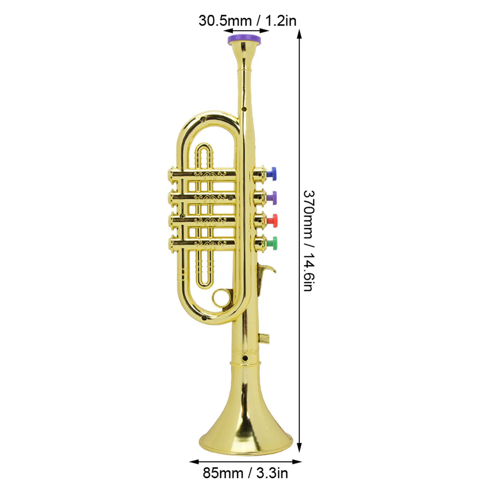 birthday present Children Trumpet Kid Trumpet Wind Instrument Teaching Supplies for Enthusiast for stage performances beginner