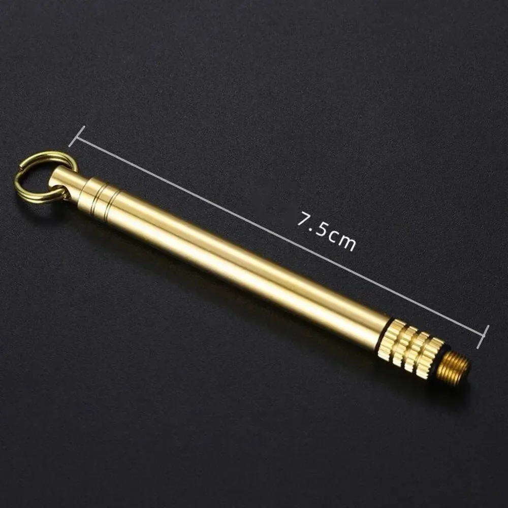 Toothpick Set Titanium & Brass Toothpick Portable Toothpick Bottle with Fruit Fork Multifunctional Camping Tool Stronger Than Dental Floss toothpick set