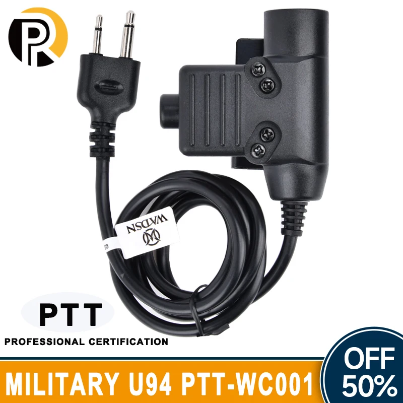 Wadsn U94 Ptt Airsoft Accessori Per Cuffie Tattiche Per Earmor Comtac Cuffie Auricolari Da Esterno Per Baofeng Kenwood Motorola Ico