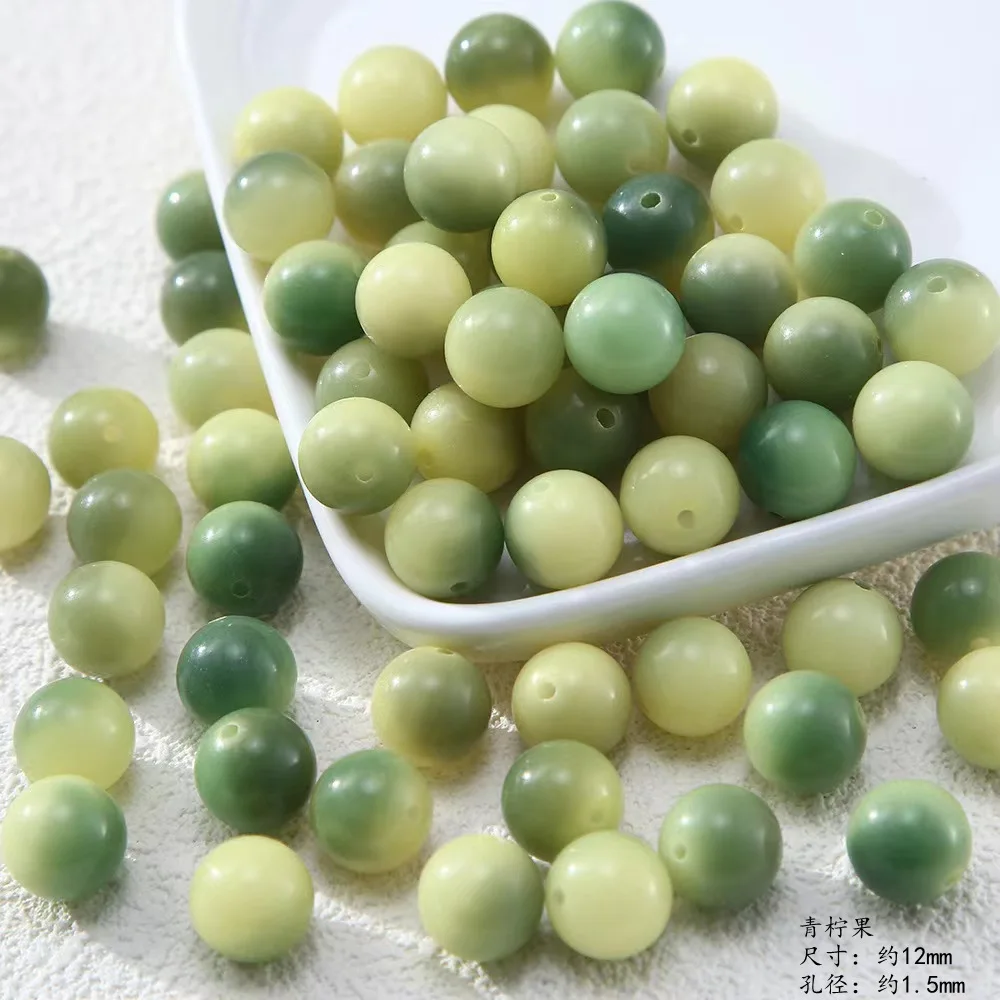 쥬얼리 제작용 천연 바디 플로팅 염색 그라데이션 비즈, 느슨한 스페이서 비즈, DIY 팔찌 목걸이 액세서리, 10  개-Freehip.co.kr