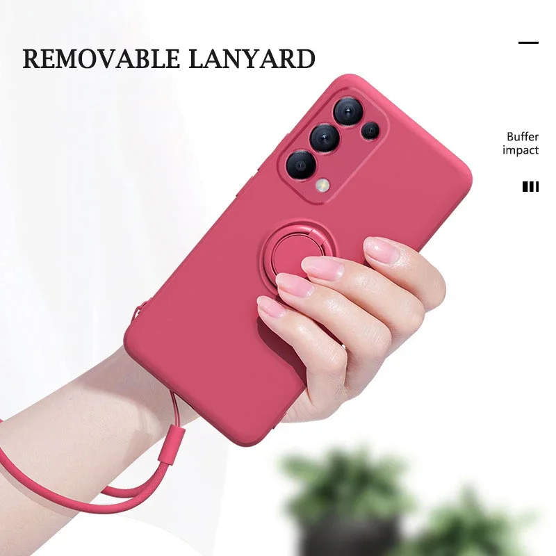 Enhanced Liquid Silicone Ring Holder Phone Case - Sleek and Durable Protection