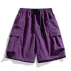 Fashion, tooling purple shorts men's summer, casual five-point pants JDFS-DK-26K-006 1