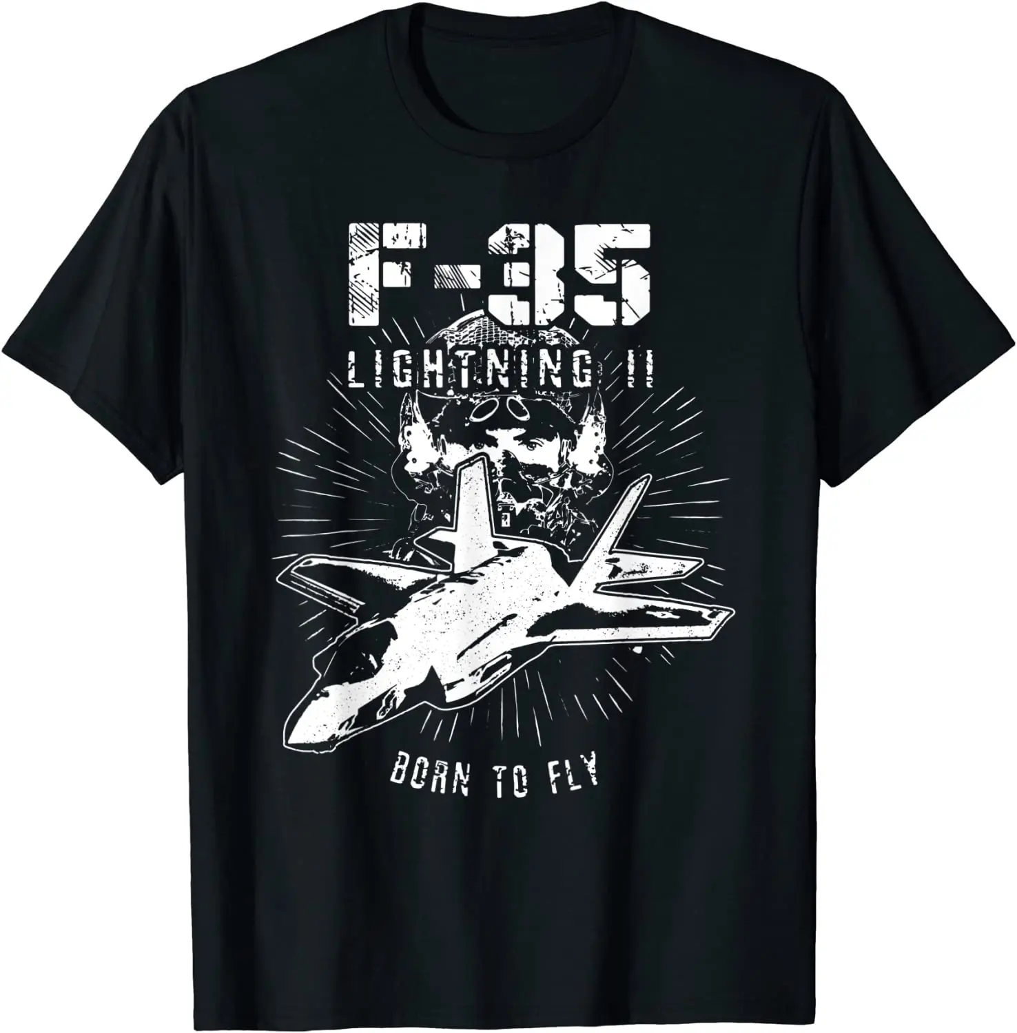 

F-35 Tactical Fighter Pilot USAF Aviation Born To Fly Men T-Shirt Short Sleeve Casual Cotton O-Neck Summer Shirt