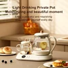 Good New 1/0.25L Pot Electric Kettle Double Pot Multi functional High Boron Heat Water Coffee Tea Timed  Home Office Gift 2