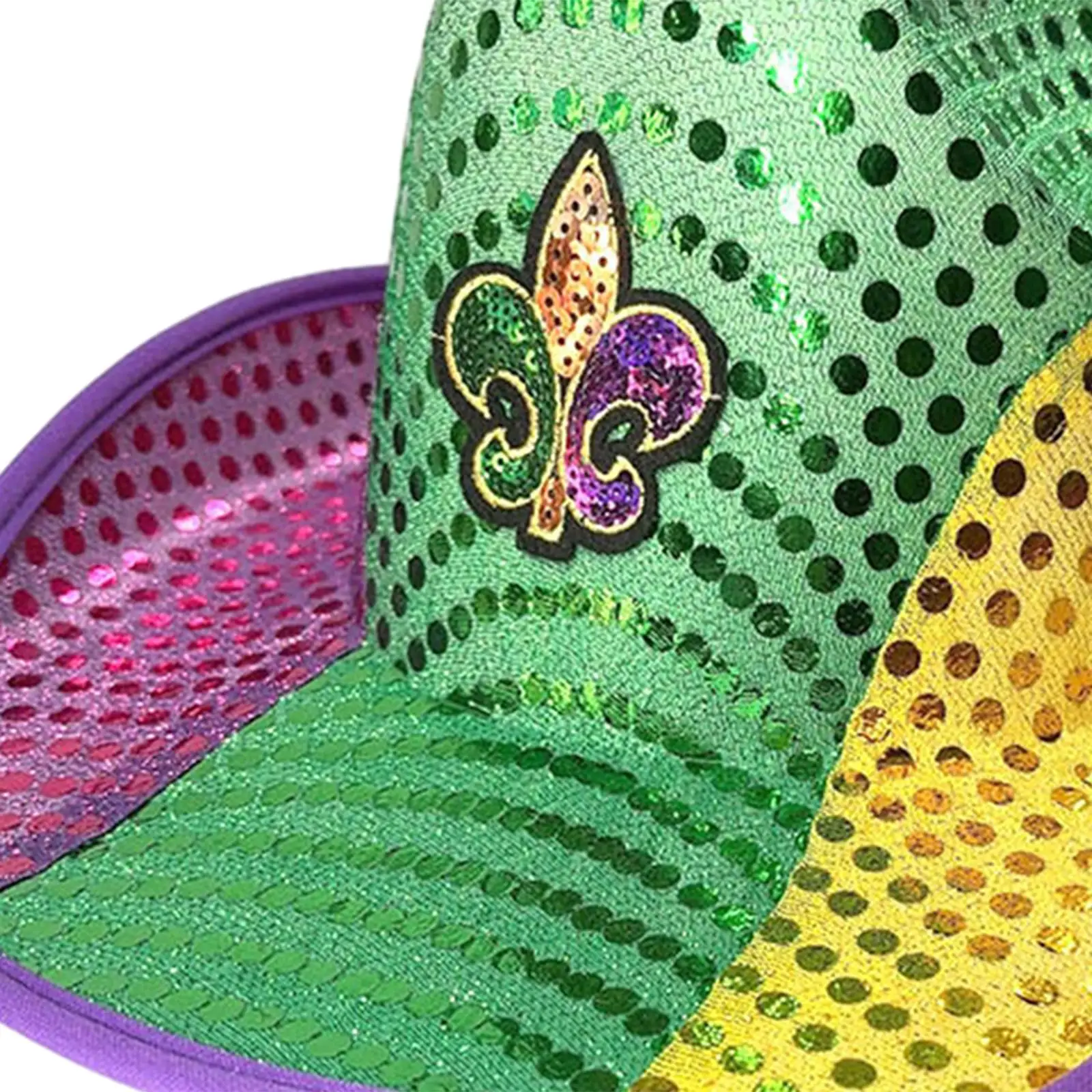 Sequin Cowboy Hat Jazz Hat for Women Men Stylish Sparkly Funny Mardi Gras Hat for Festival Dress up Carnival Nightclub Halloween 5