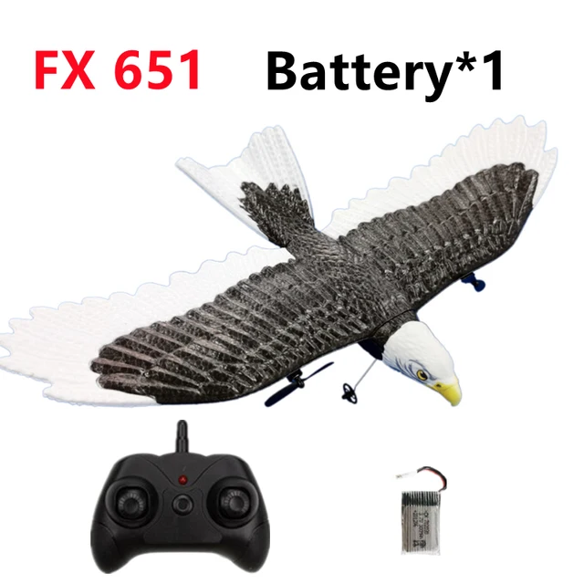 RC Plane Wingspan Eagle Bionic Aircraft Fighter Radio Control Remote Control Hobby Glider Airplane Foam Boys Toys for Childrenwhite