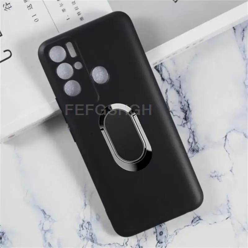 Per Tecno Pova Neo 6.8 Pollici Tecno Povaneo Back Ring Holder Staffa Custodia Per Telefono Smartphone Tpu Cover Morbida In Silicone
