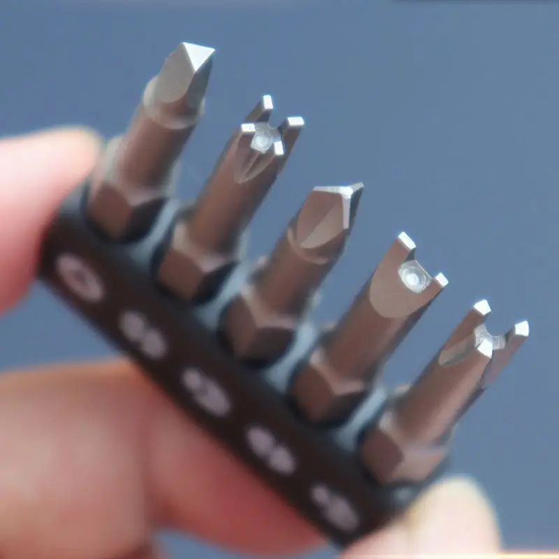 

SenNan 5Pcs Special-shaped Screwdriver Set 50mm U-shaped Y-Type Triangle Inner Cross Three Points Screwdriver Bit Tool L-Wrench