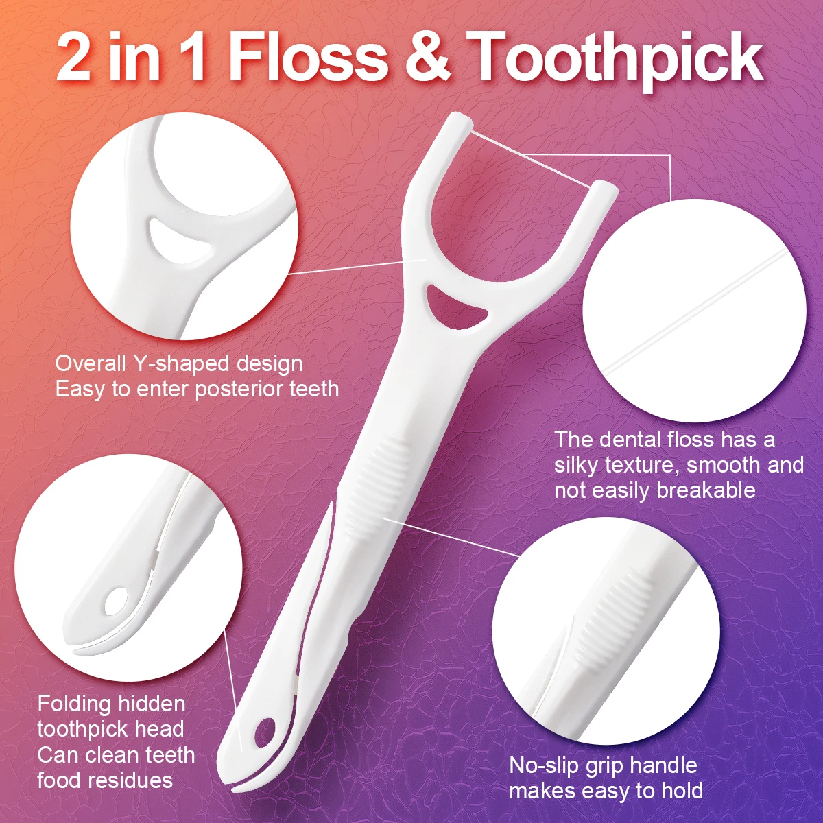 75pcs Y-Shaped Dental Floss Oral Care Stick Tools for Removing Food Residue dental floss stick dental floss dental floss sticks dental cleaning tools