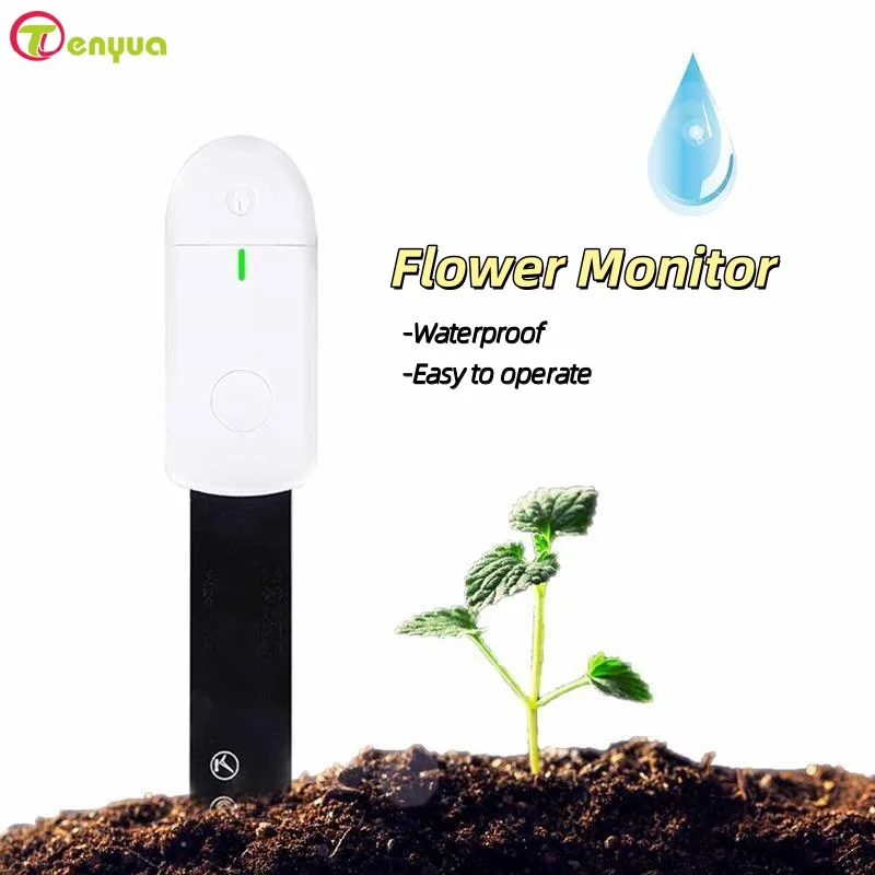 Soil Moisture Sensor Monitor Waterproof Compact Indicator Light Soil Hygrometer Humidity Plants Flowers Moist Testing Instrument