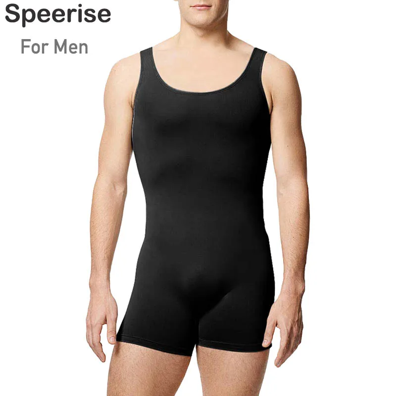 Dance Leotard Men Tank Shorty Unitard Adult Workout Dance Gymnastics Ballet Latin Biketards Stage Costumes Spandex Nylon