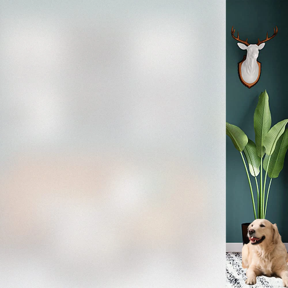 Matte White Window Privacy Film Frosted Anti Look Glass Opaque Stickers Cover Adhesive House for Home Bathroom Office Decoration