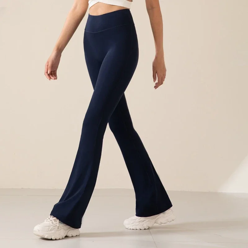 

LO Yoga Bell Pants Nude Feel Elastic Women's High Waist Slimming Dance Fitness Training Pants