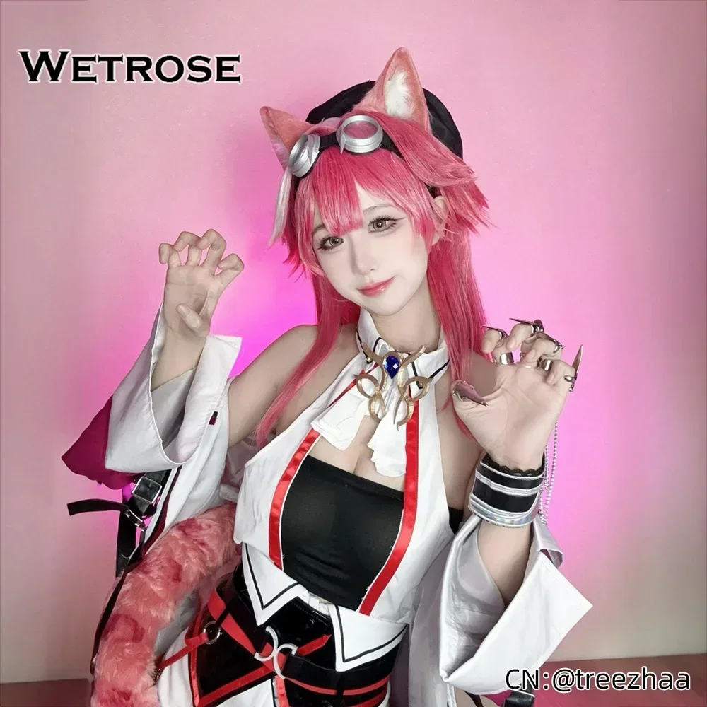 Wetrose】Na Stanie Strój Cosplay Raora Panthera Różowy Kot