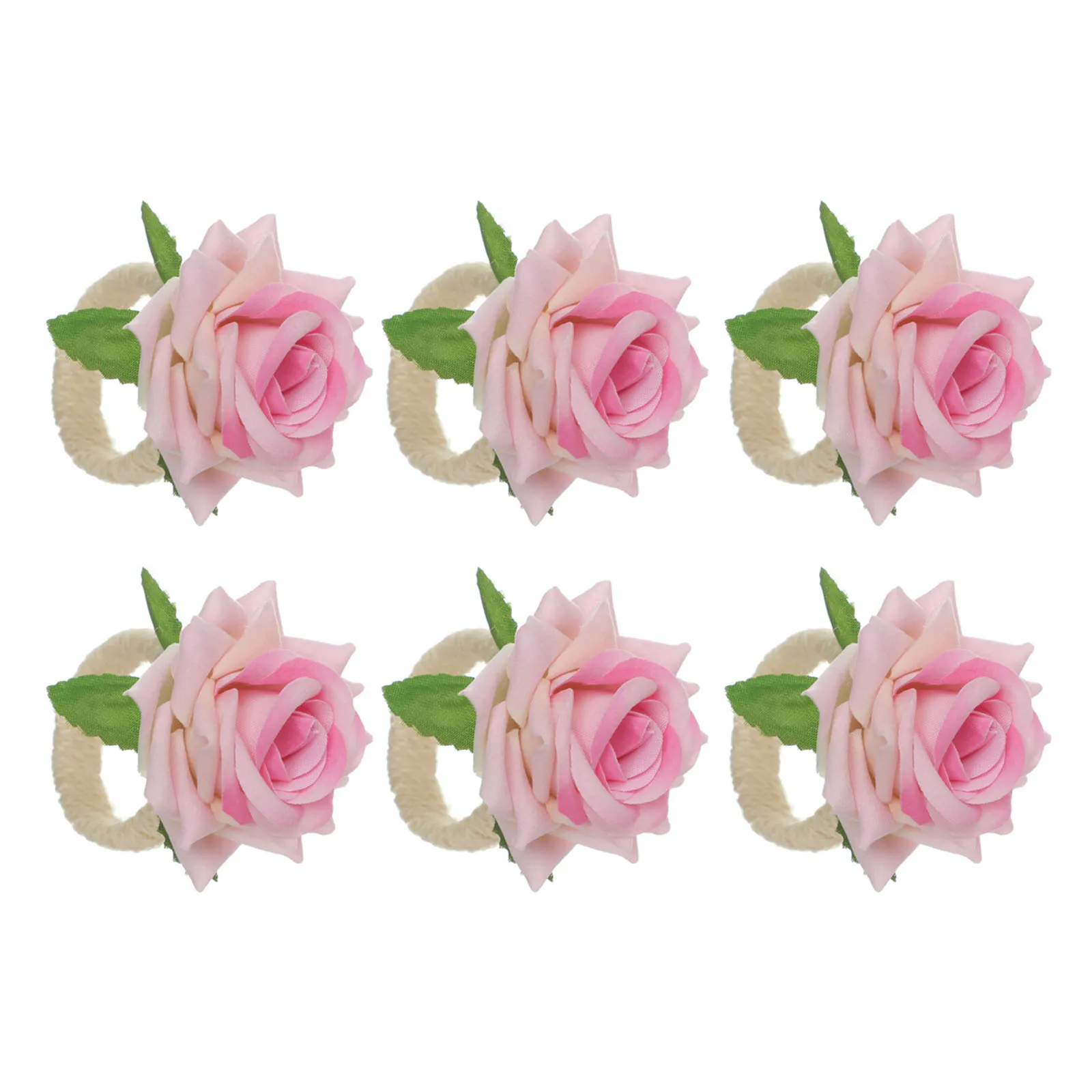 

Napkin Rings 4 Pcs Rose Napkin Ring Wedding Artificial Flower Silk Peonies Dinner Table Party Oral Cloth Circle Table Decoration