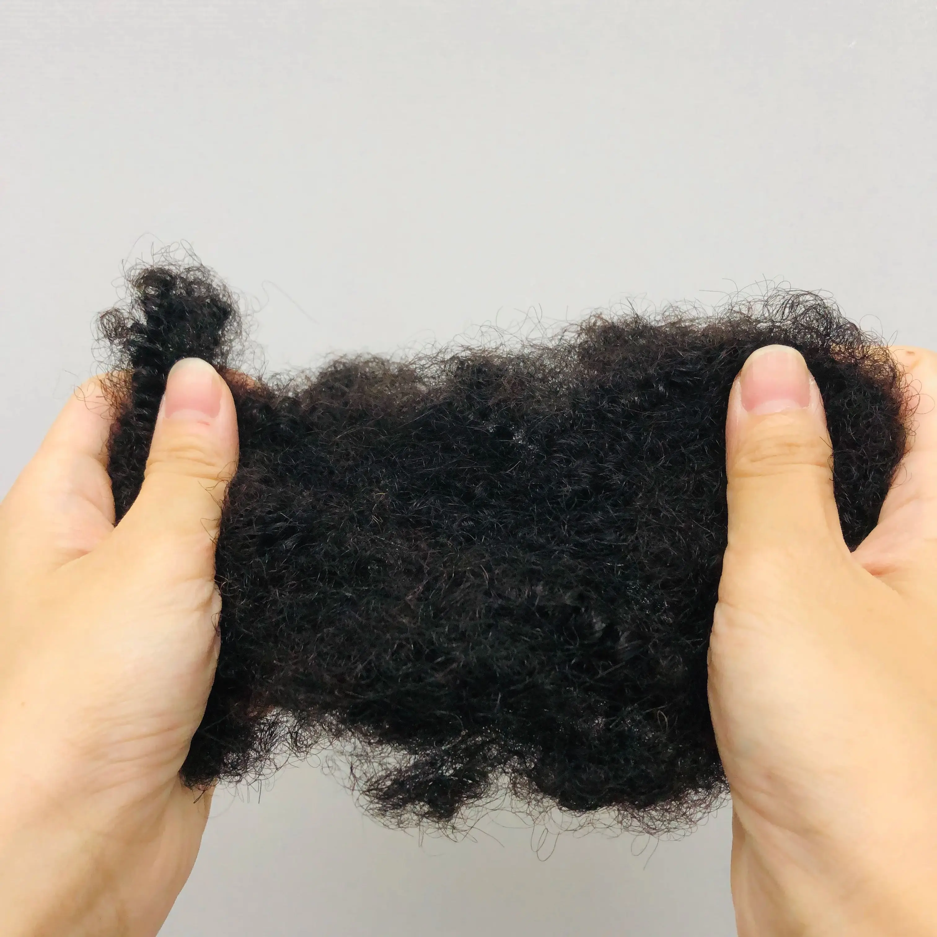 Dreadlocks Braids Hair Afro Kinky Curly Human Hair Bulk for Braiding Extensions Natural Color No Weft 1Pc/30g  Remy 