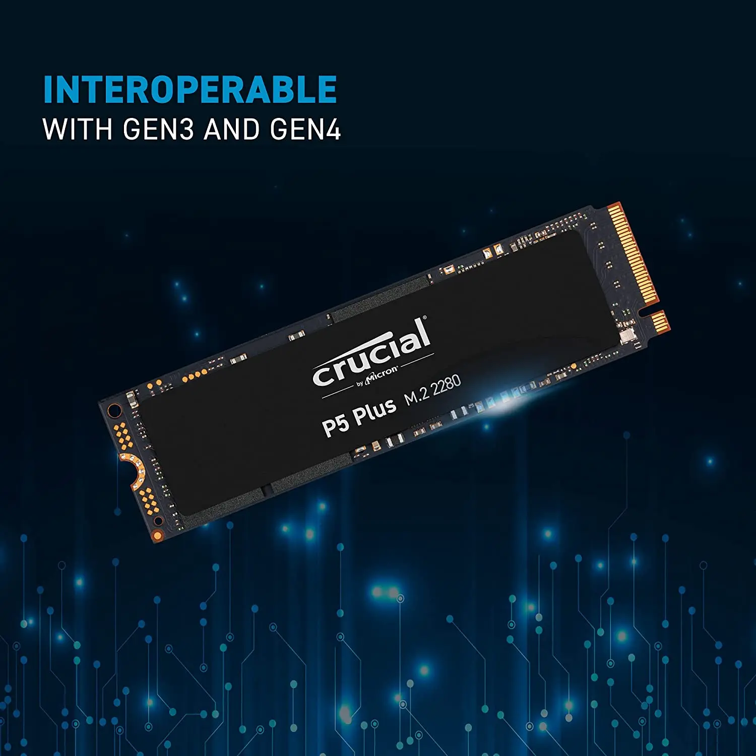 Crucial P5 Plus PCIe 4.0, Ʈ ũž  ϵ ̺, 3D NAND NVMe M.2 2280 ӿ SSD, ִ 6600 MB/s, 2TB, 1TB