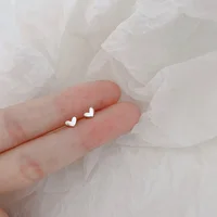New Heart Stud Earrings for Women Hypoallergenic Daily Wear Minimalist Cute Star Silver Color Ear Girls Pierc Jewelry Gifts
