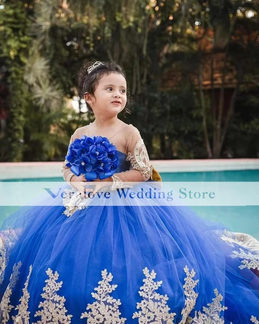 Vestido Menina Princesa Azul