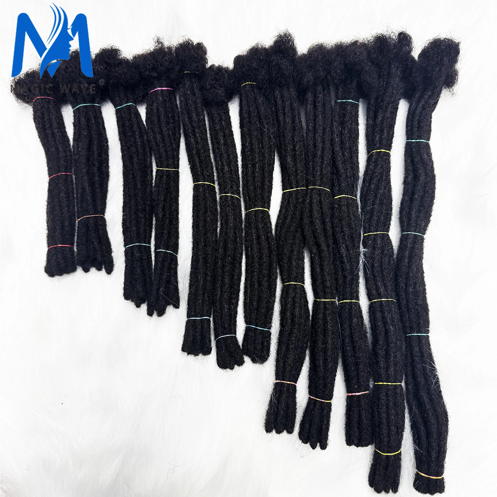 50 Strands Full Handmade 100% Real Human Hair Loc Dreadlock Extension for Men Women 6-20 Inches Loc Extension Human Hair 2