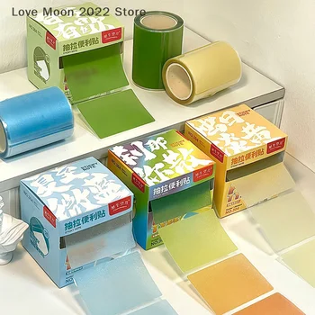 126 Sheets Color Matte Sticky Notes Pads Stationery Posted It Memo Notepad Notebook Pull-out Message Sticker 1