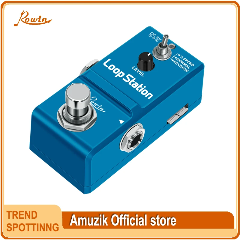 Rowin Ln-332As Guitar Mini Loop Station Tf Memory Card Pedal Looper Effect Pedali Con 10 Minuti Di Registrazione Unlimited 3 Modalità