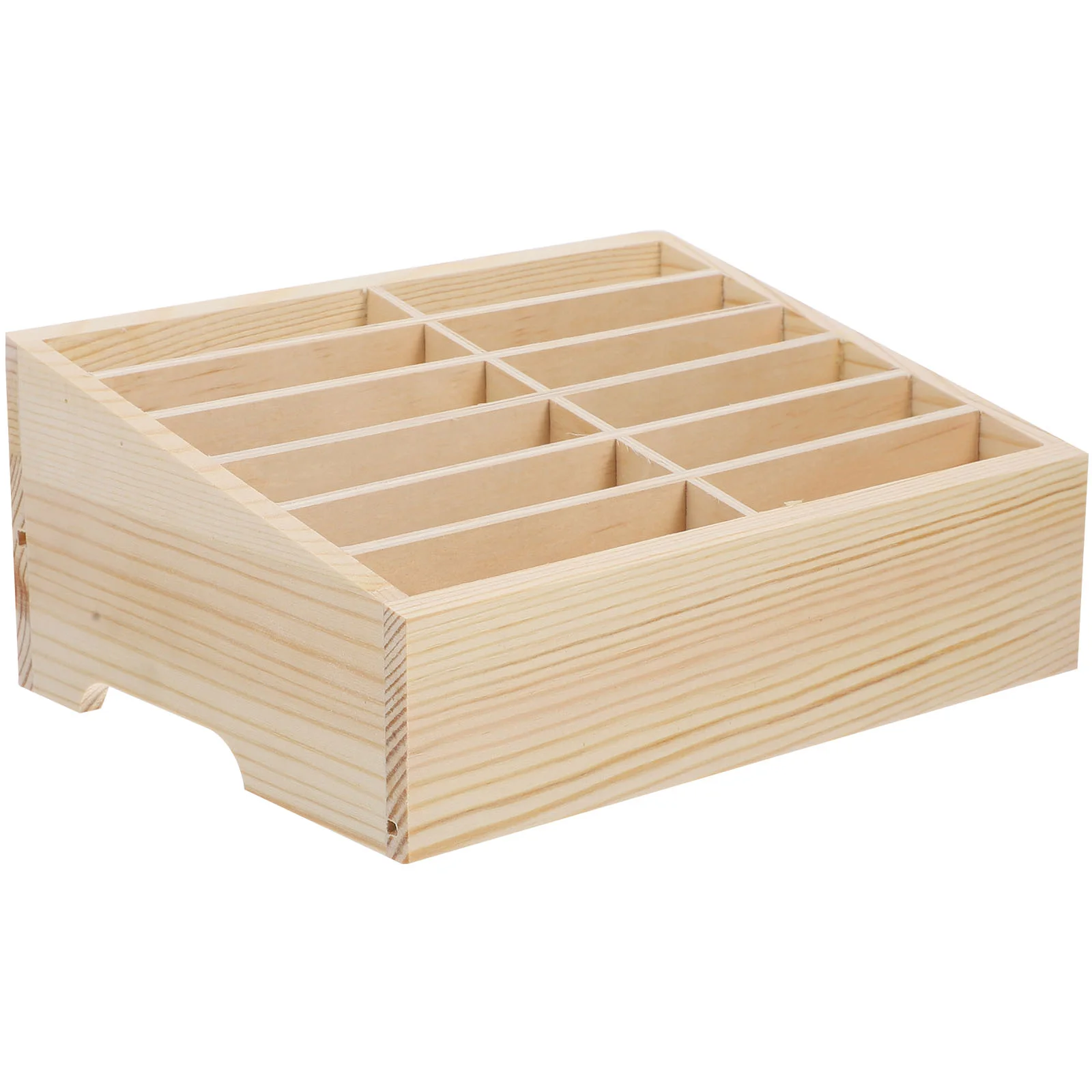 

Doitool Cell Phone Storage Box 12 Slots Wooden Cell Phone Holder Classroom Calculator Holder Cell Phone Box