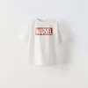 White Printed Boys T-shirt Summer Clothing Loose Fashion Children Short Sleeve Tops Pullover O-neck Tees Kids Boy Clothes Tshirt 3