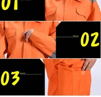 Long Sleeve Cotton Work Uniforms Fire Resistant