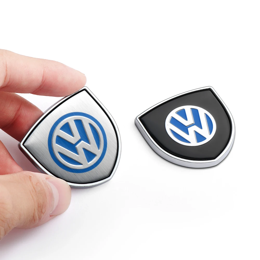 폭스바겐 VW 골프 7 폴로 티구안 제타 mk6 투란 파사트 보라, 3D 메탈 쉴드 로고, 자동차 펜더 사이드 테일 바디 스티커, 1 개, 2 개