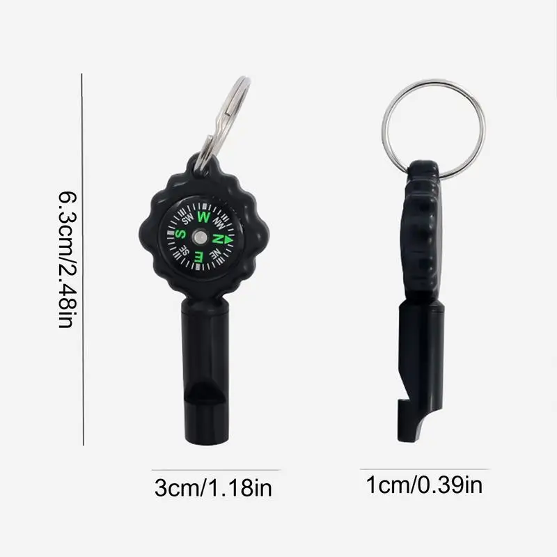 Outdoor Survival Whistle Outdoor Camping Products Compass 2 In1 Compass Integrated Clear & Loud Sound For Hiking Camping