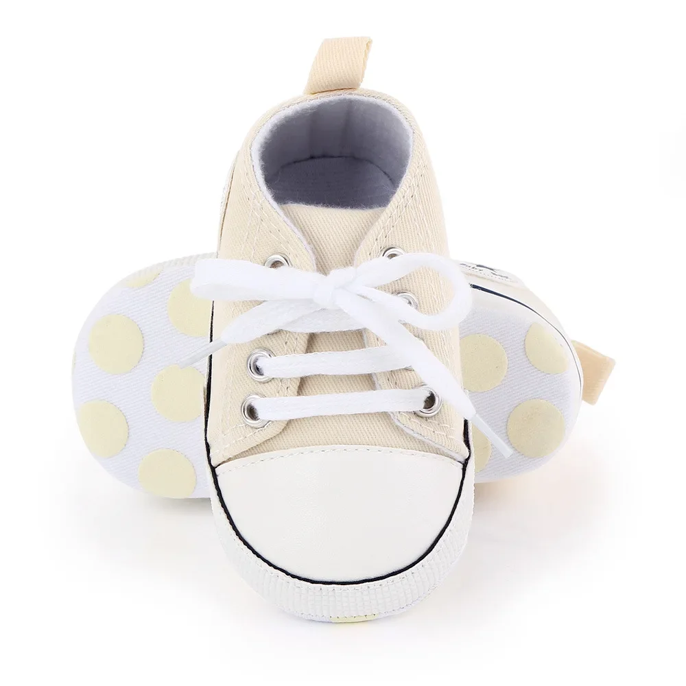New Baby Canvas Sneaker For Newborn Sport Shoes For Baby Boys Girls Infant Toddler Soft Bottom Anti-slip First Walkers 0-18 M 5