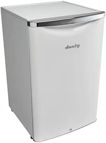 4.4 Cu.Ft. Mini Fridge Compact Refrigerator For Bedroom Living Room Bar Dorm Kitchen Office E-Star In Pearl White With Lock