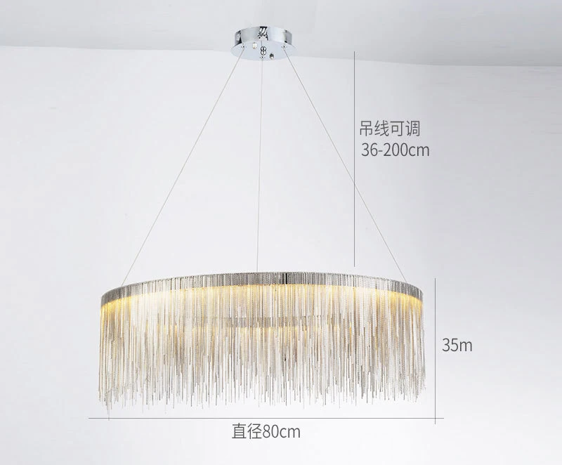 Sala de Estar Moderno High-end Villa Arte Personalidade Lâmpadas Atmosfera Simples Corrente Led Lustre Nordic Quarto Restaurante Luzes 2 Weddings & Events