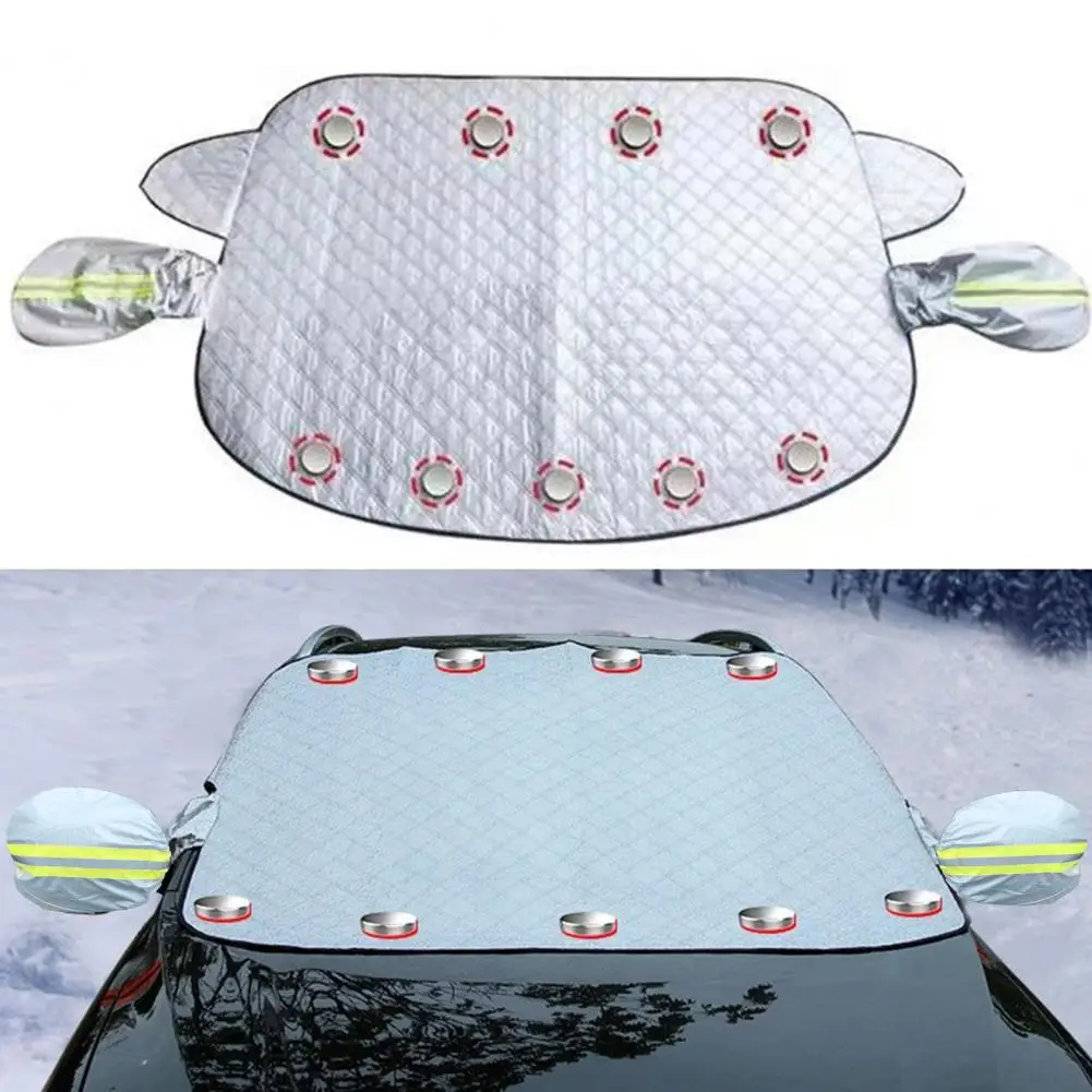 

Car Sunshade Front Cover Foldable Car Windscreen Cover Water Resistant Anti-frost Protection For Winter Thicken Windshield Cover