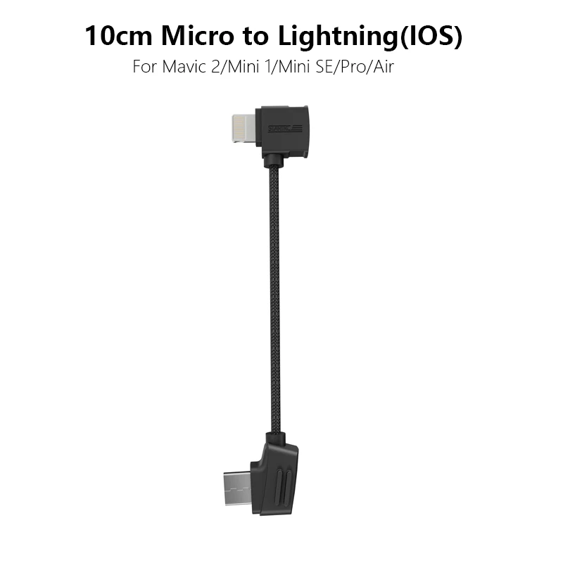 Micro to Type-C Lightning Data Cable 4IN For DJI Mavic 2/Air/Pro/Mini 1 SE Drone Extension Phone Connect Remote Controller