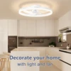 Modern ceiling fan light with remote control and  LED light fan smart silent 6-speed ceiling fan for bedroom and living room 5