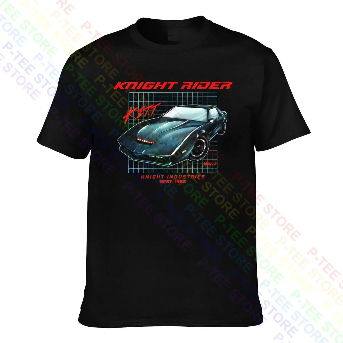 Knight Rider 1982 David Hasselhoff Knight Industries Kitt Firebird Car T-Shirt Tee Shirt Pop Best Seller