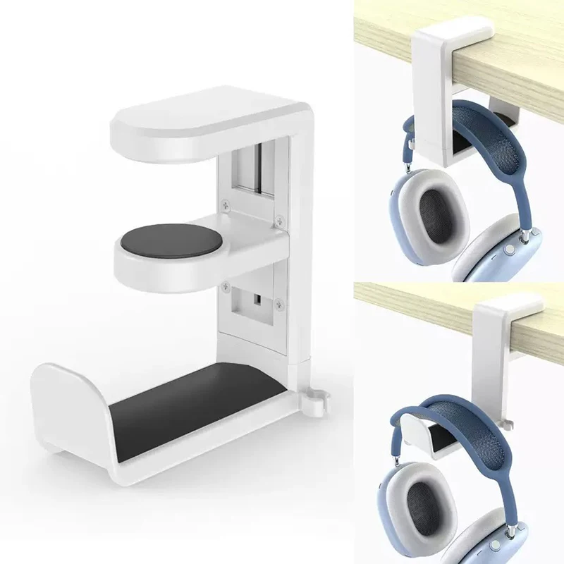 Universal 360° Rotating Headphone Stand and Desktop Organizer