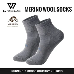 Premium Merino Wool Compression Socks - Winter Ankle Edition - L (Gray)