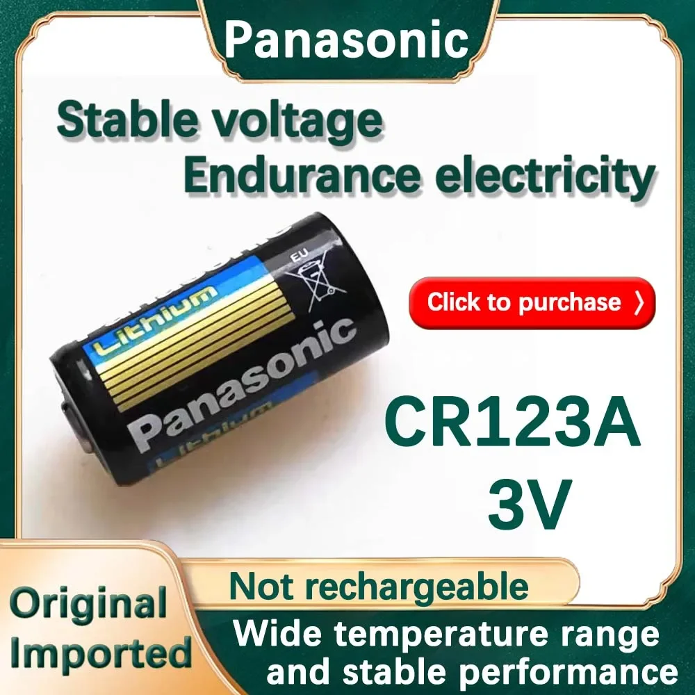 Disposable Battery 1PCS Panasonic CR123A 3V For Digital Camera Doorbells Flashlight