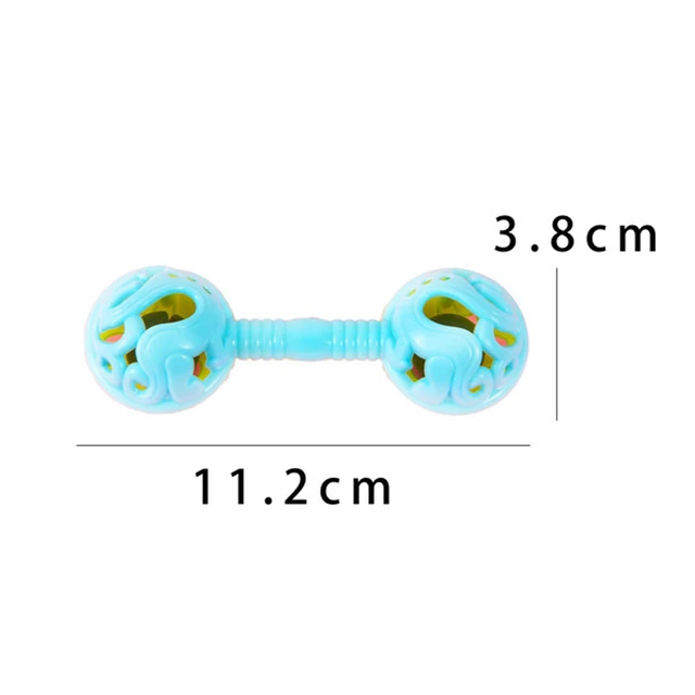 Hochet à main à Double tête, 3 pièces, jouets de fête pour enfants pour apaiser le bébé, petit jouet, jouet pour réception-cadeau pour bébé, cloche à main, cadeau 6