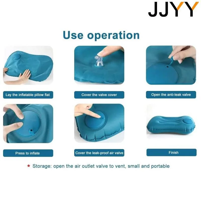 Inflatable Pillow Travel Pillow Hiking Beach Car Plane Air Pillows Head Rest Portable Ultralight