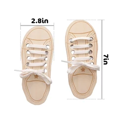 Wooden Lacing Shoe Toy Set for Learning and Creativity (Children)