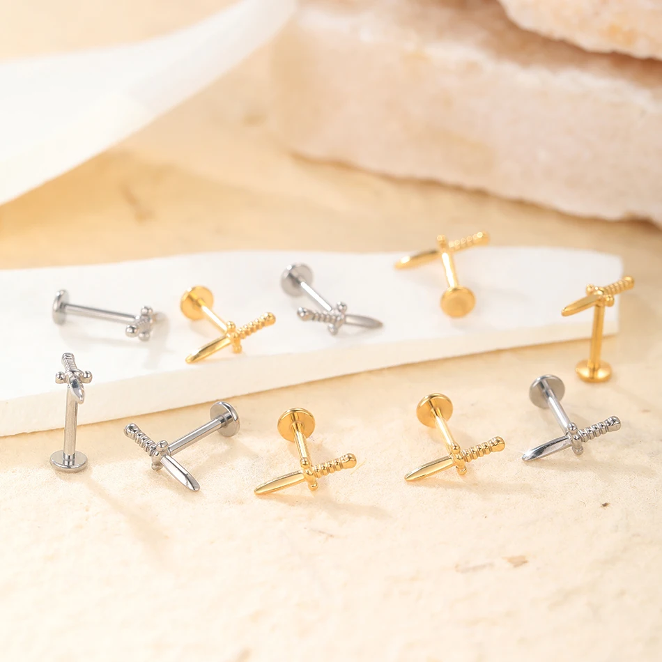 Cubic Zirconia Tragus Piercing Jewelry Flat Back 1PC Flat Back