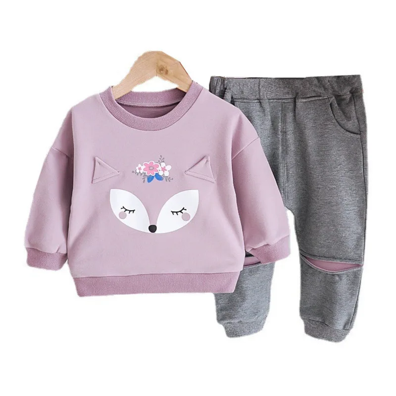 

New Spring Autumn Baby Clothes Suit Kids Girls Clothing Children T-Shirt Pants 2Pcs/Set Toddler Casual Costume Infant Tracksuits