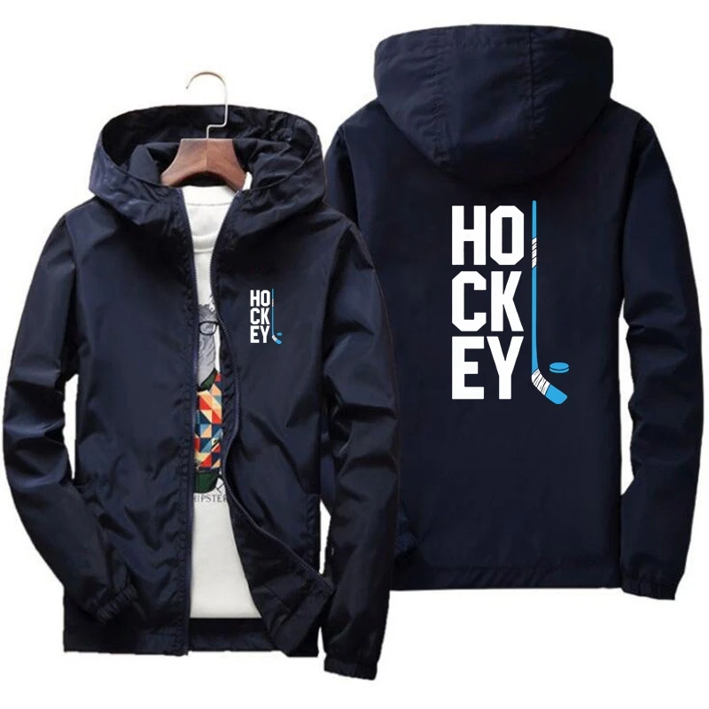 HOCKEY Cycling Jacket Men's Windbreaker Motorcycle Waterproof Windproof Coat Outdoor Sports Hooded Sweatshirt Bike Clothing