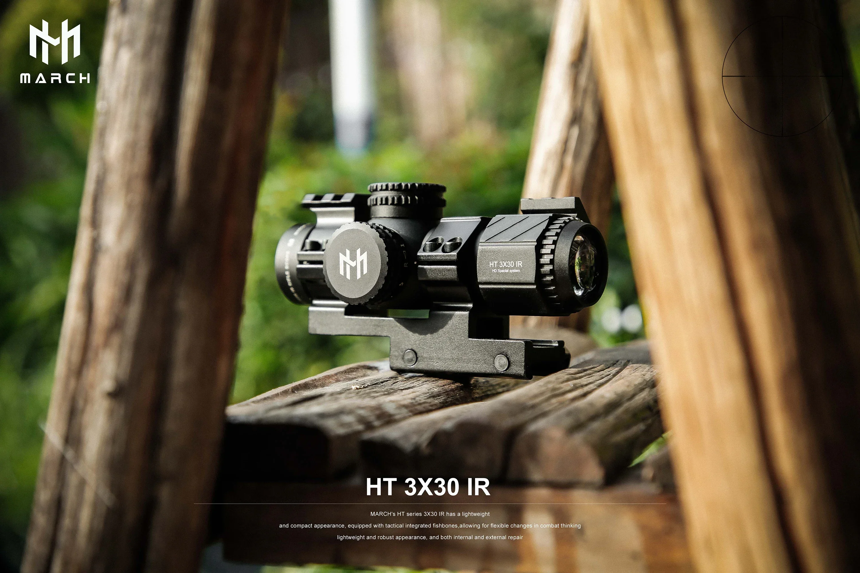 Description Picture 6 of itemHT 3x30IR Outdoor Compact Red Green Reticle Riflescope For Hunting Airsoft Sight Shooting Air Gun Optics Rifle Scope