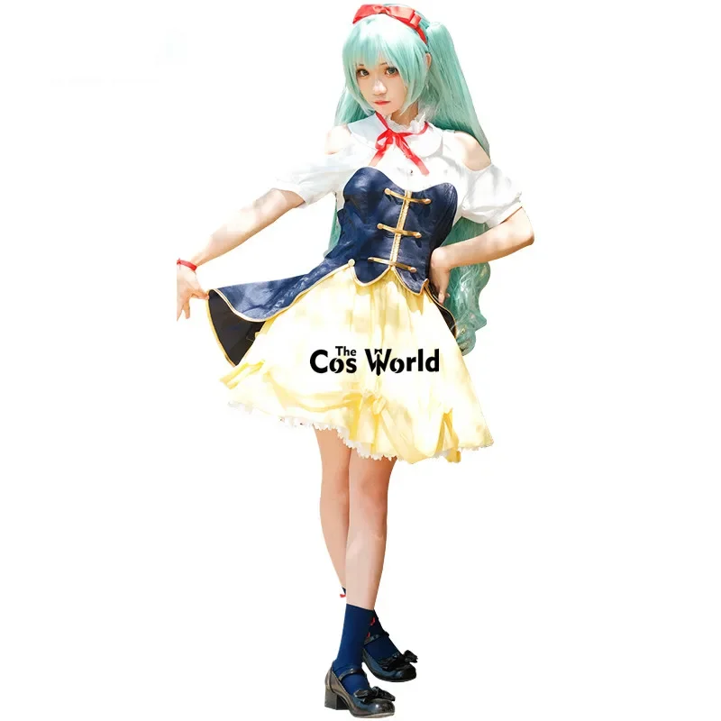 

VOCALOID Miku белый Снежный топ юбка наряд Аниме косплей костюмы